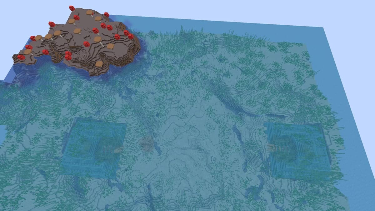 Monument double océan dans Minecraft