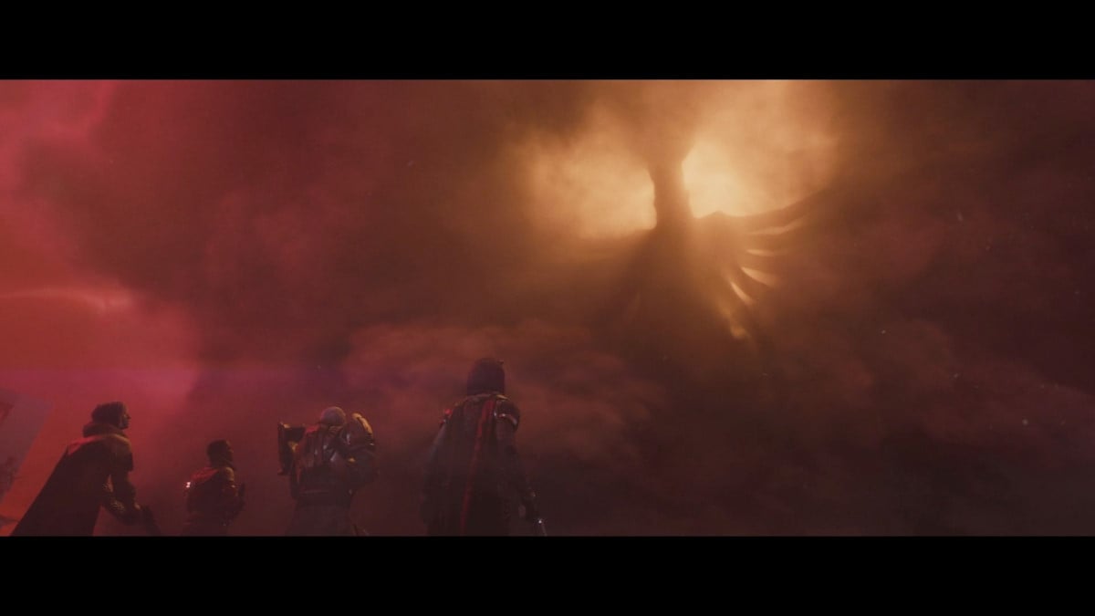 La Fireteam face au Témoin dans Destiny 2.