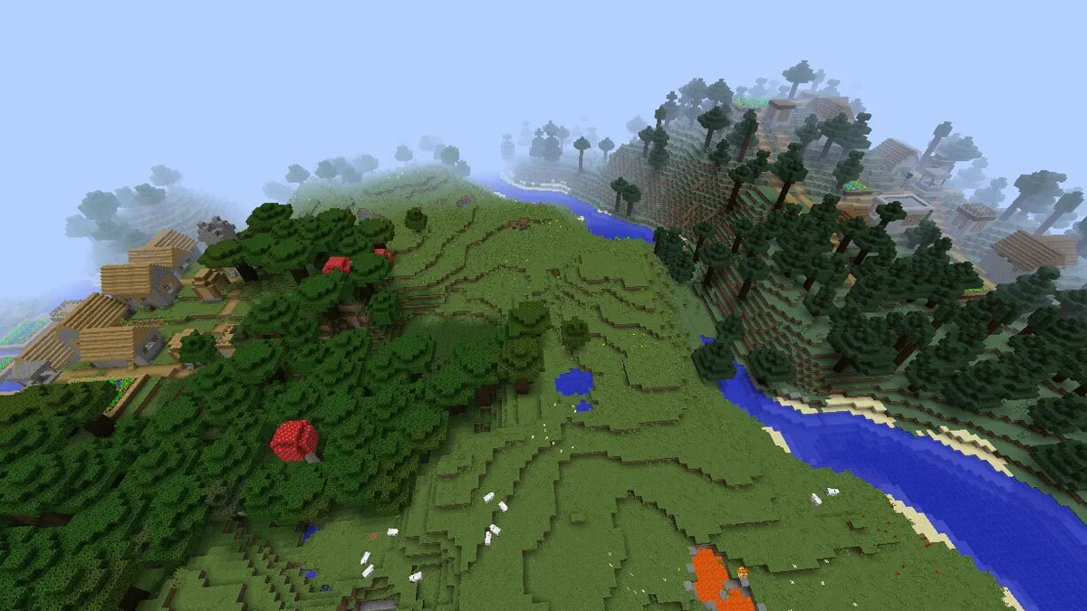 Village des plaines et village de la taïga dans Minecraft