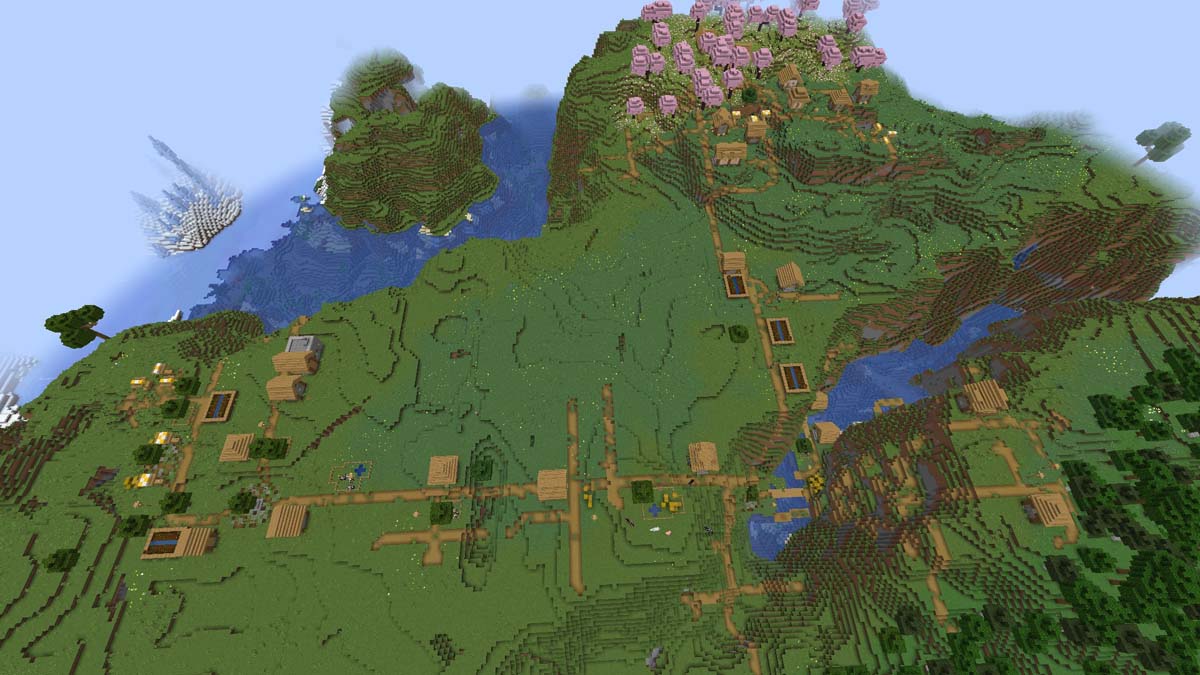 Forgeron et village géant dans Minecraft