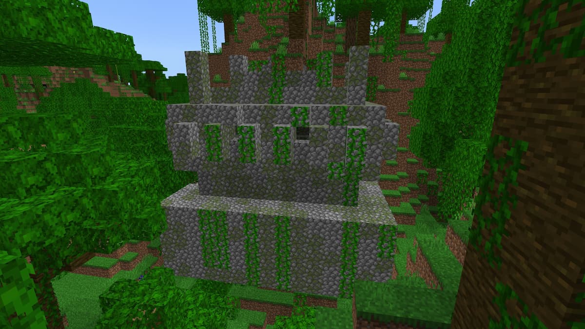 Un temple de la jungle dans Minecraft