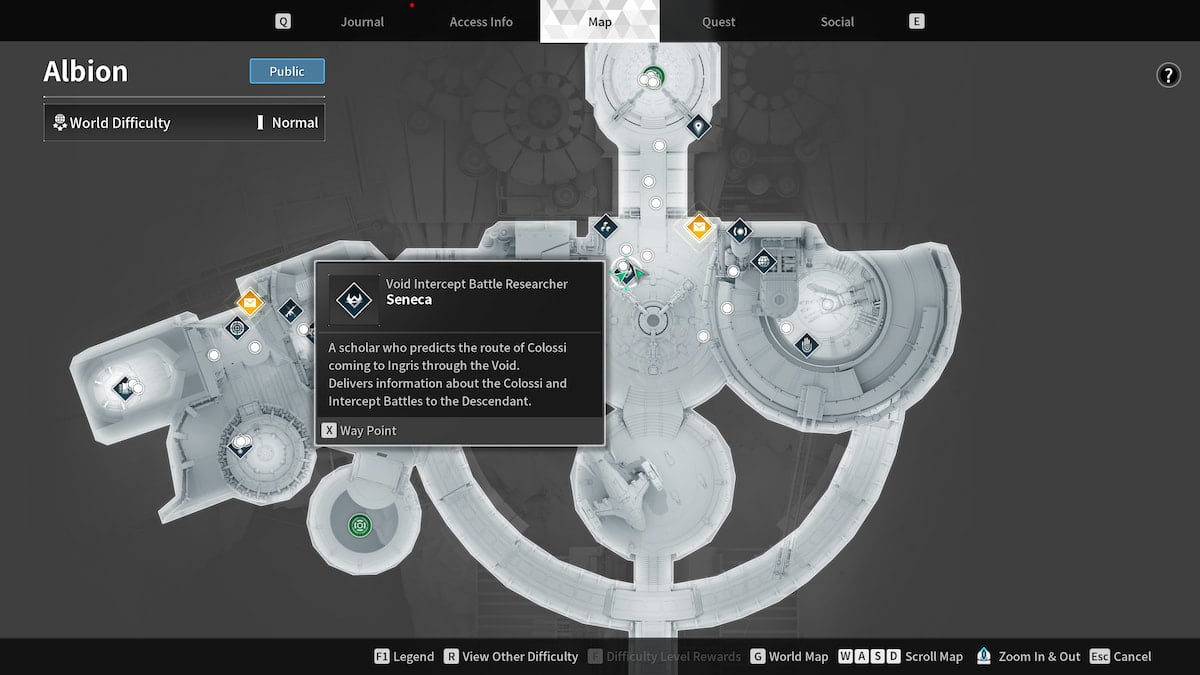 L'emplacement du Battle Researcher sur la carte du jeu The First Descendant