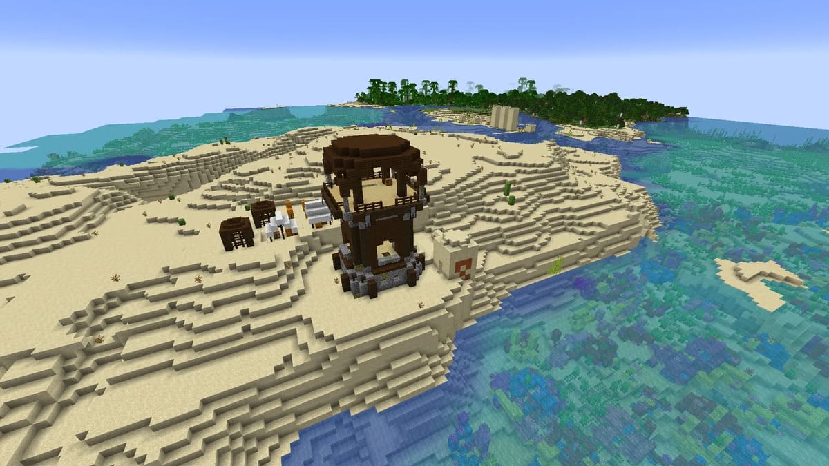 Avant-poste des pillards et temple du désert dans Minecraft