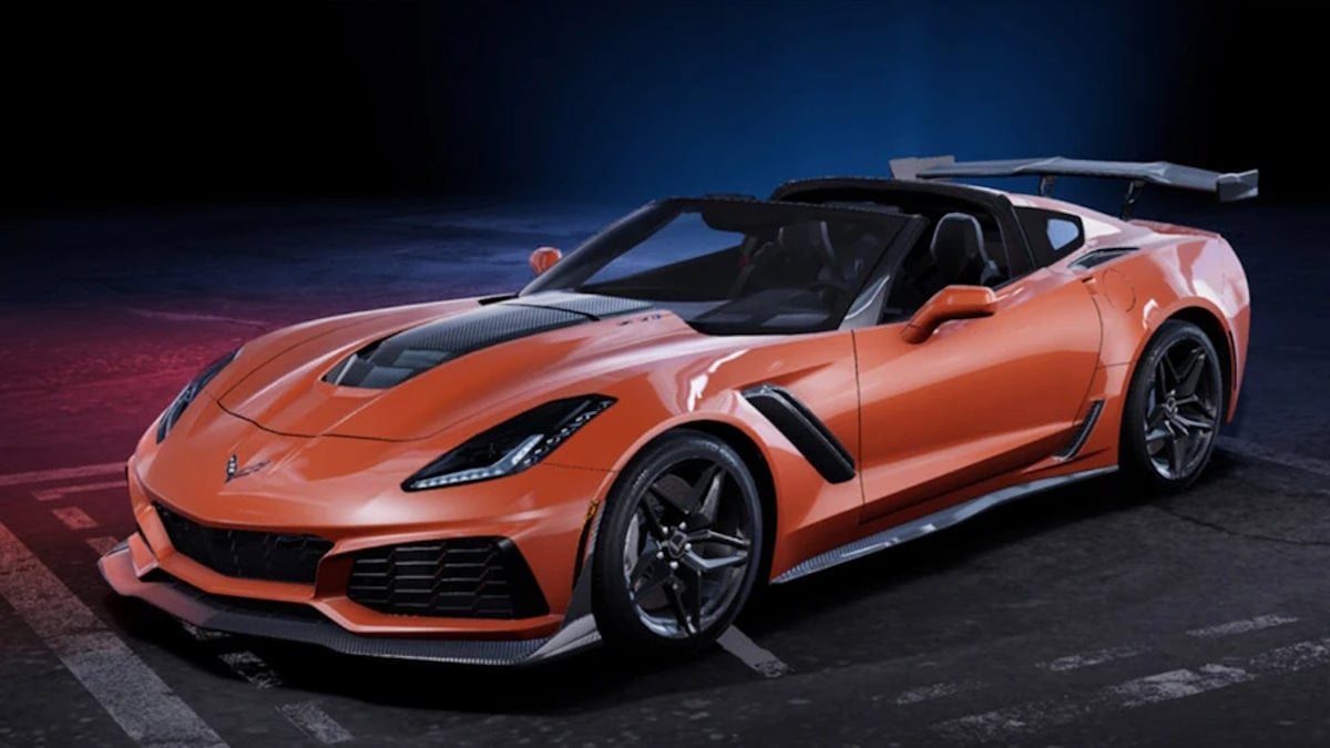 La Corvette ZR1 dans le garage de NFS Heat