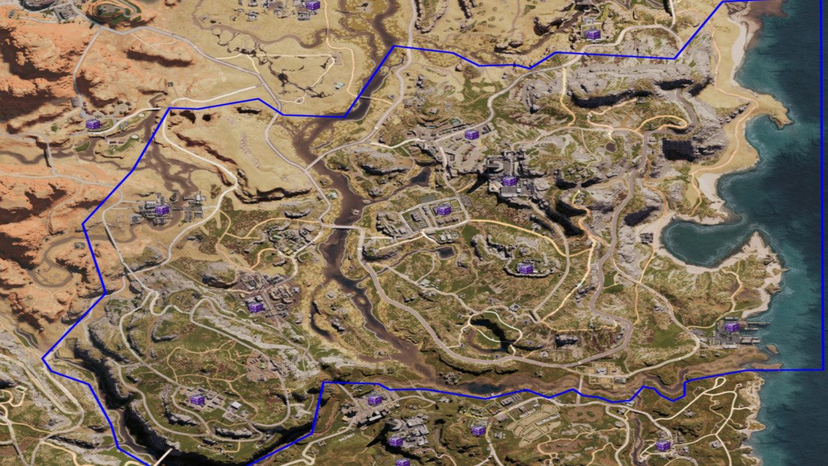 Emplacement des caisses mystiques de la rivière Iron indiqué sur la carte dans Once Human