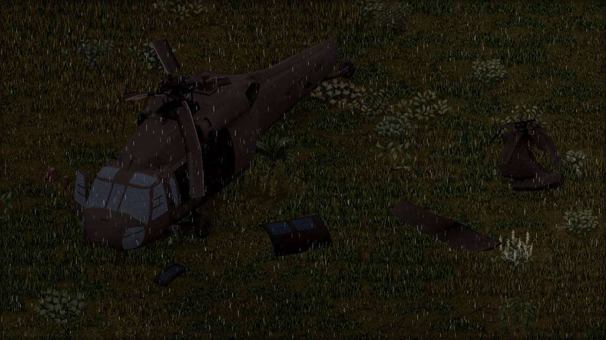 Le mod Expanded Helicopter Events dans Project Zomboid.