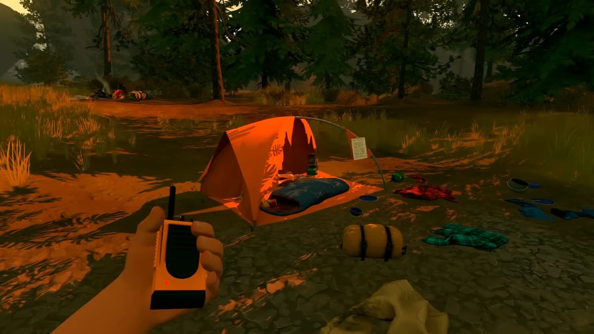 Camping saccagé à Firewatch.