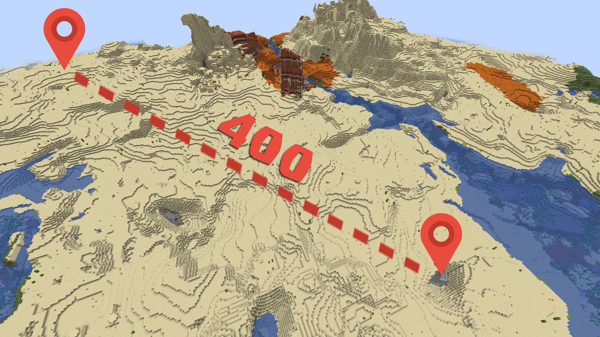 Forteresse à 400 pâtés de maisons du point d'apparition dans Minecraft