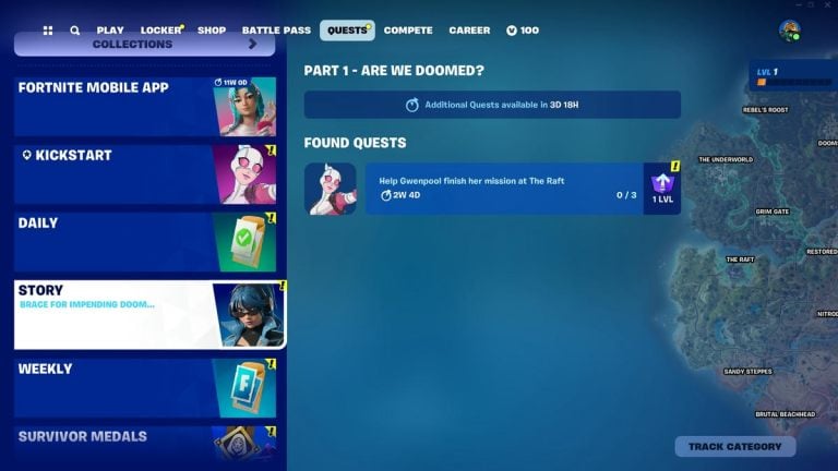 Comment débloquer la quête de la mission de Gwenpool dans Fortnite