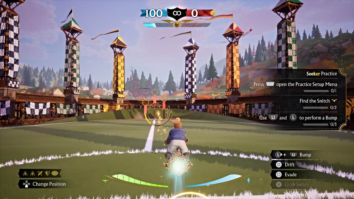 Gameplay du chercheur dans Harry Potter Quidditch Champions