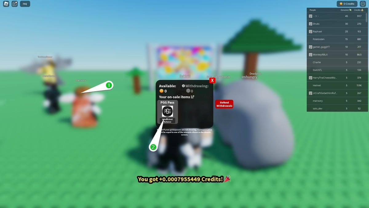 troisième étape pour créer un gamepass sur Roblox pour les Greedy Noobs