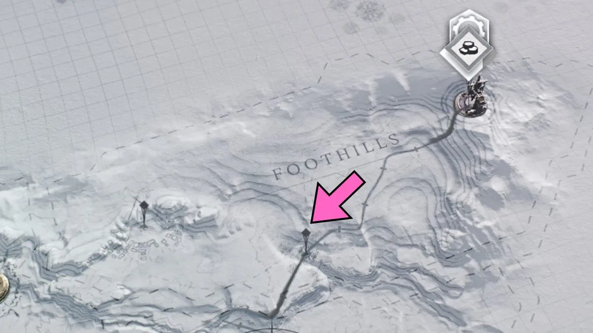 Localisation des noyaux de Foothills dans Frostpunk 2