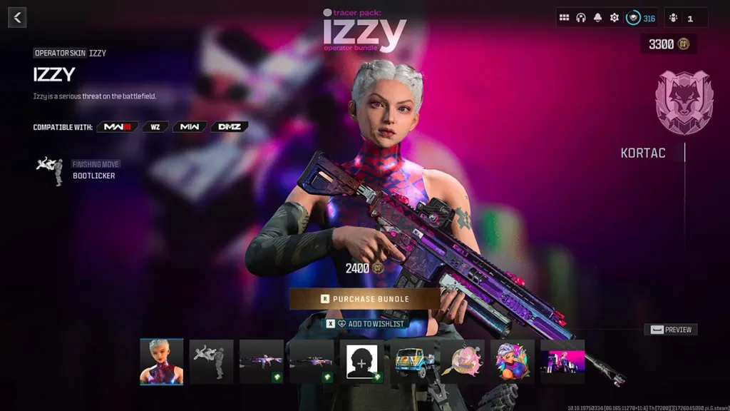 Skin d'opérateur Call of Duty Warzone Izzy