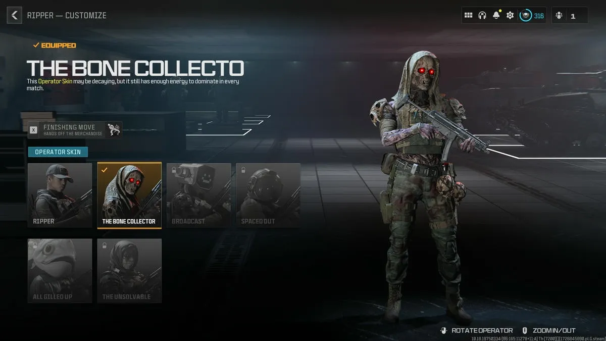 Skin d'opérateur Call of Duty Warzone Bome Collector