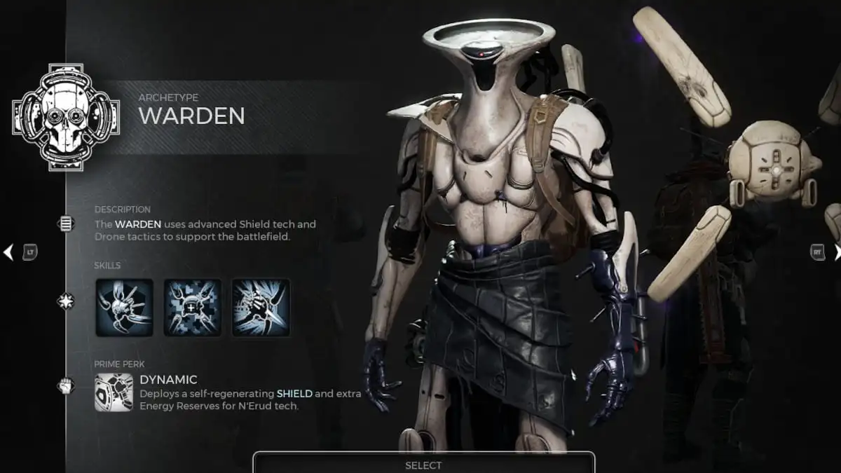 Armure de gardien dans le DLC Remnant 2 Dark Horizon.