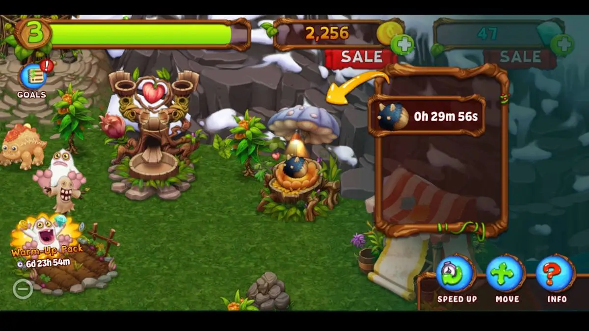 Un œuf dans My Singing Monsters : Dawn of Fire.