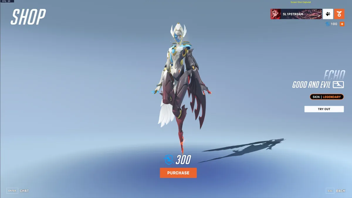 Skin Overwatch League bien et mal d'Echo