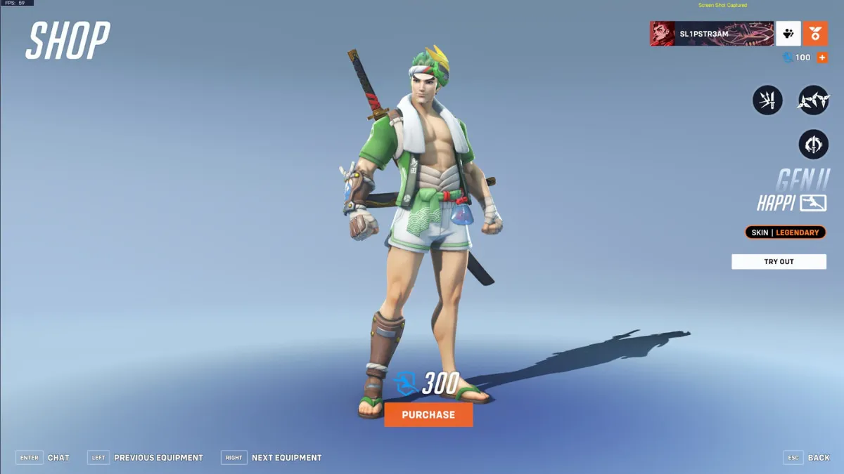 Le skin Happi Genji pour Overwatch League