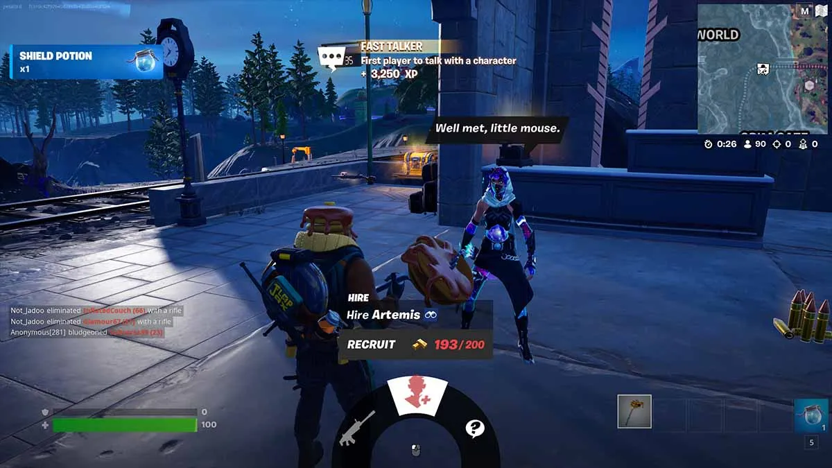 Opérateur Fortnite parlant à Scout