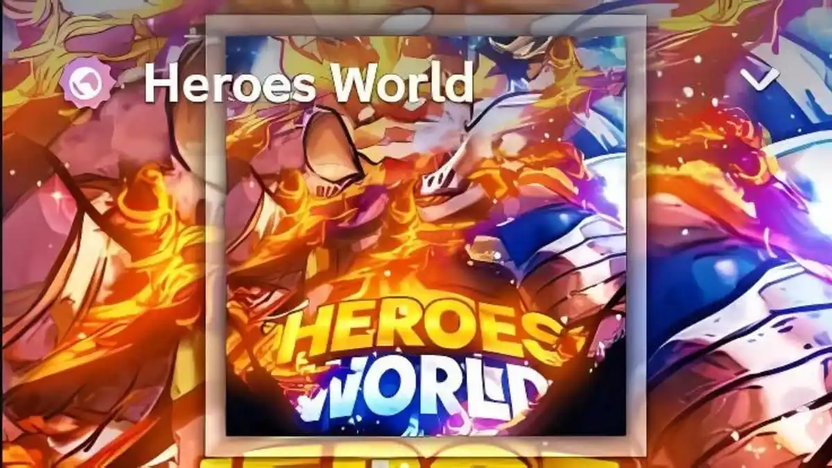 L'image du serveur Discord pour le jeu Roblox Heroes World