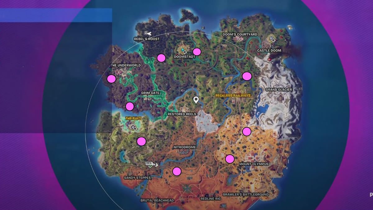 Emplacements des bunkers dans Fortnite