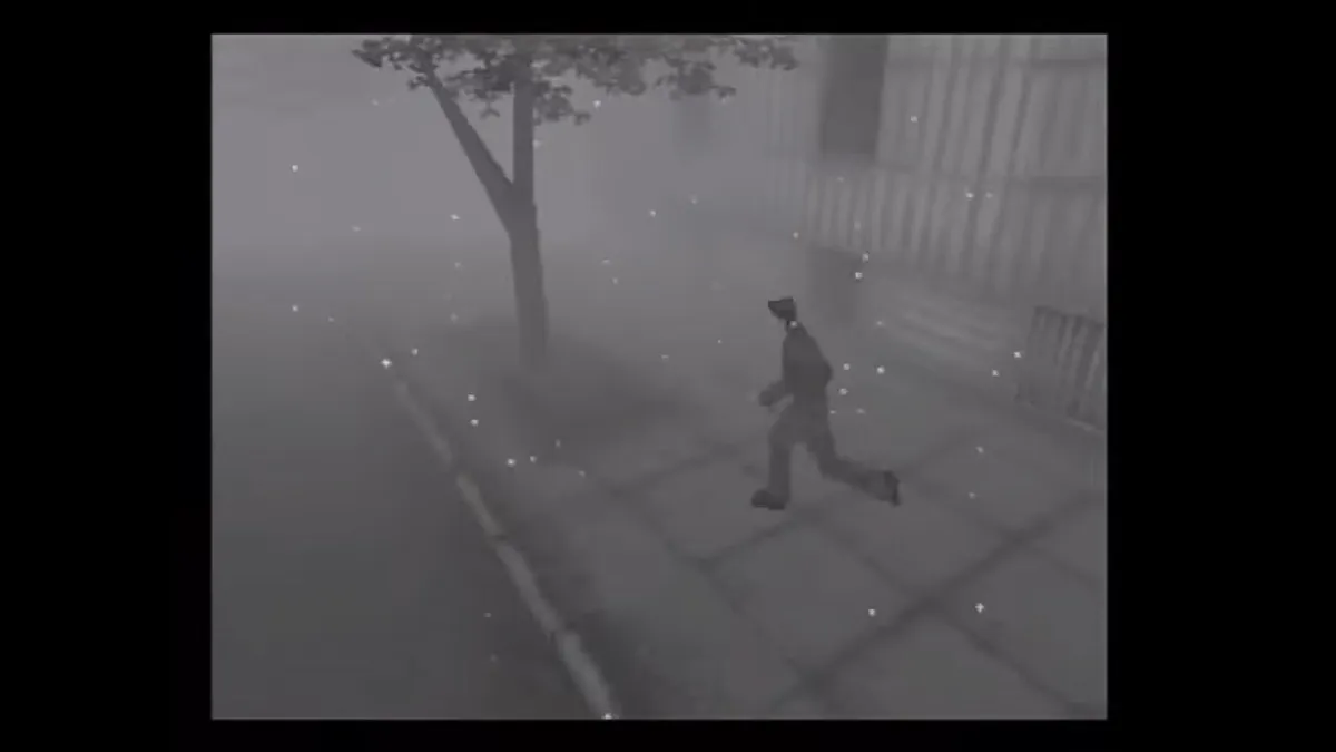 Courir dans la neige dans Silent Hill 1.