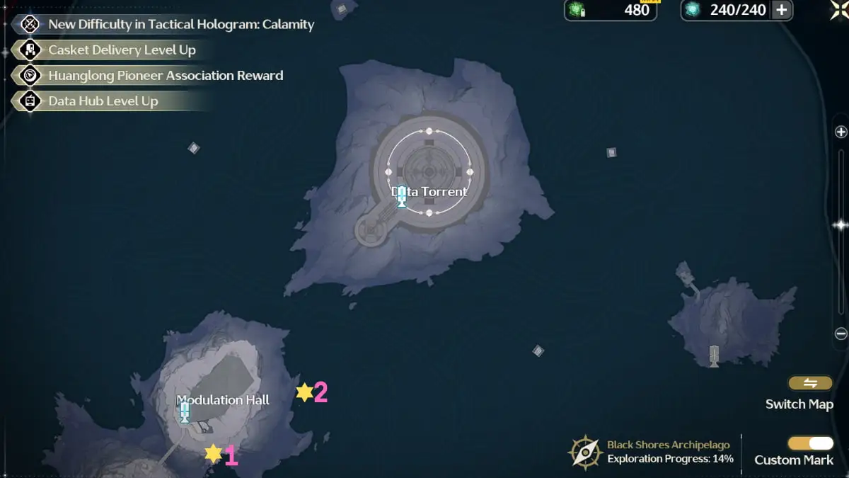 Emplacements de Wuthering Waves Nova sur la carte