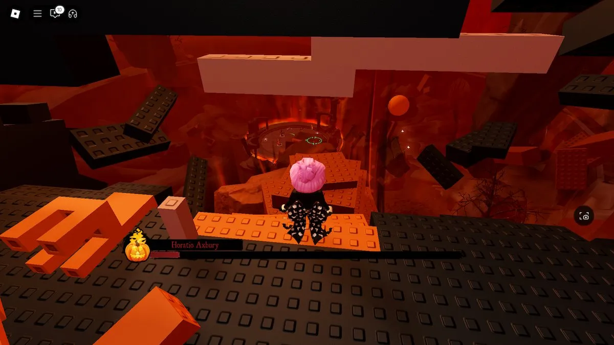 Comment accéder au combat de boss dans The Haunt sur Roblox.