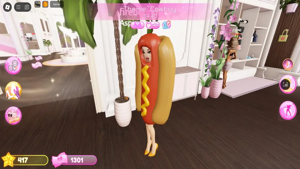 Le costume de hot-dog en robe pour impressionner sur Roblox.