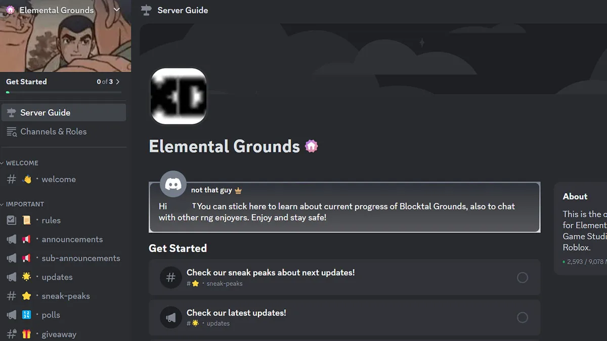 Serveur Discord de Elemental Grounds.