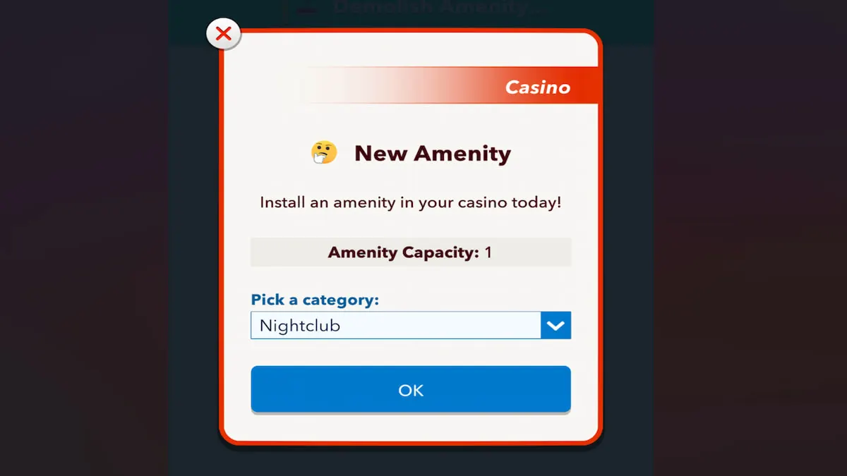 Un équipement de casino BitLife