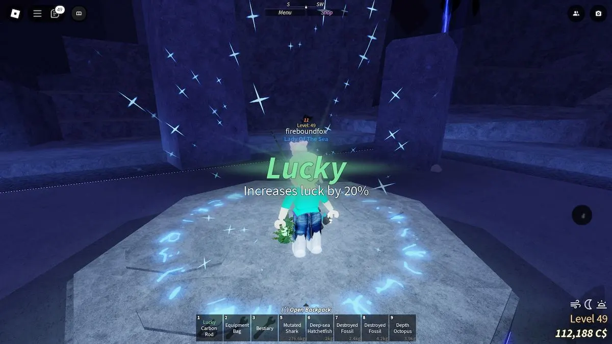 Gagner le Lucky Enchant dans Fisch sur Roblox.