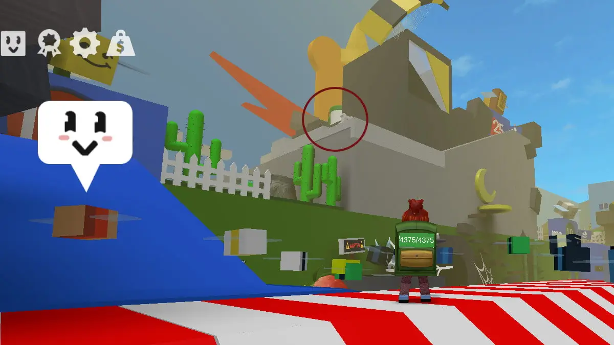 L’emplacement Blender dans Roblox Bee Swan Simulator.