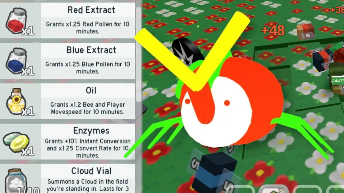 King Beetle tombe dans Roblox Bee Swan Simulator.