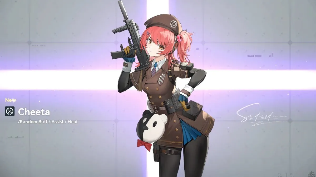 Splash art de Cheeta dans Girls' Frontline 2: Exilium.