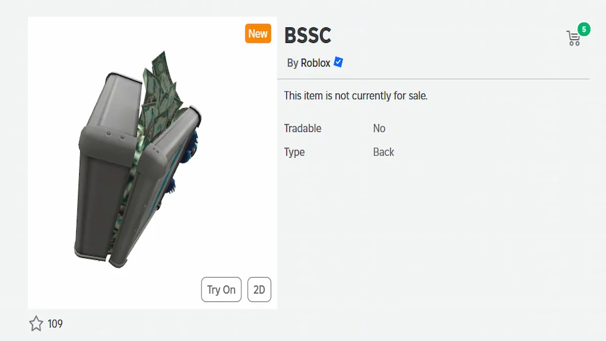 L'article BSSC dans Roblox