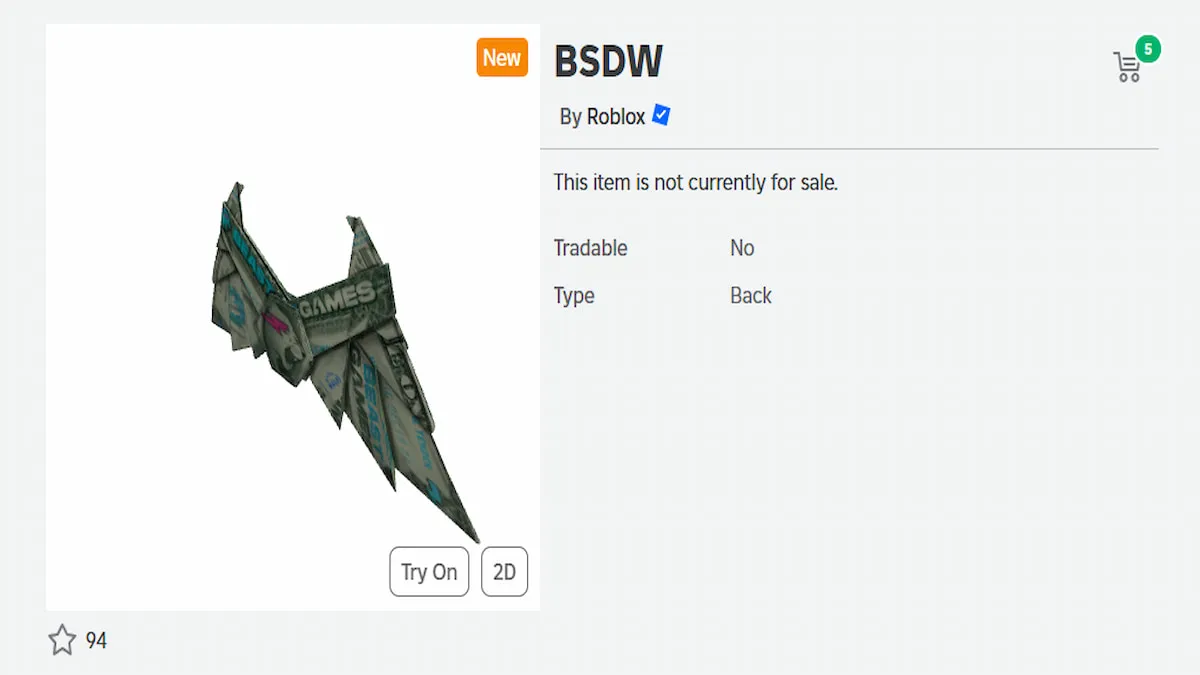 L'élément BSDW dans Roblox