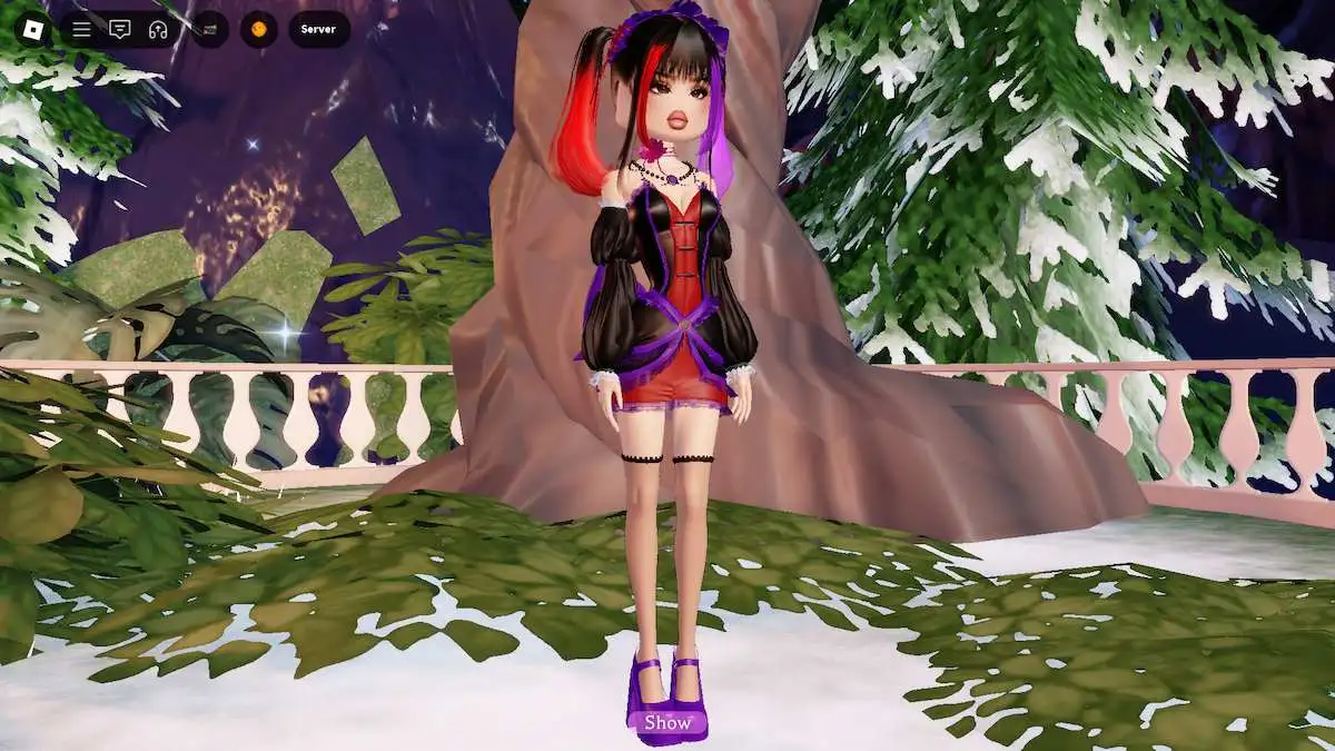 Style gothique Lolita Harajuku en robe Roblox pour impressionner.