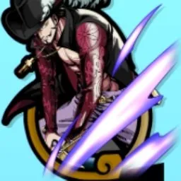 Personnage Mihawk dans l’expérience One Piece Grand Arena Roblox