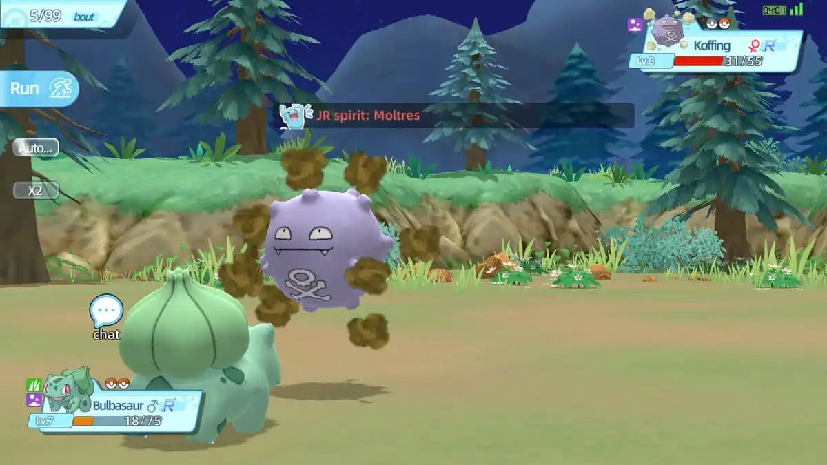 Pokémon combattant dans Pocket Battle