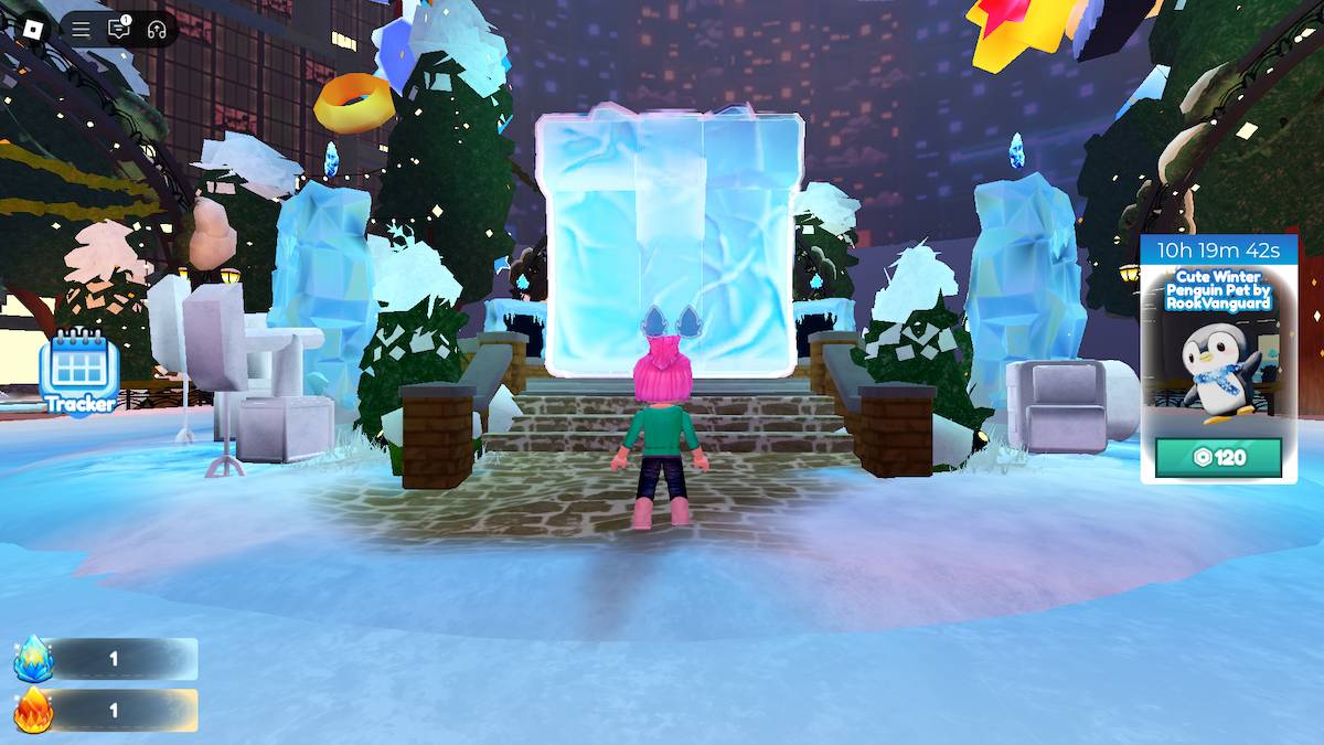 Point de cession de jeton régulier de l'événement Roblox Winter Spotlight.