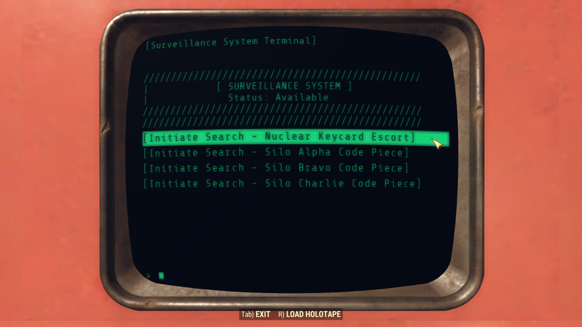 Démarrage de l'escorte de carte-clé nucléaire dans Fallout 76