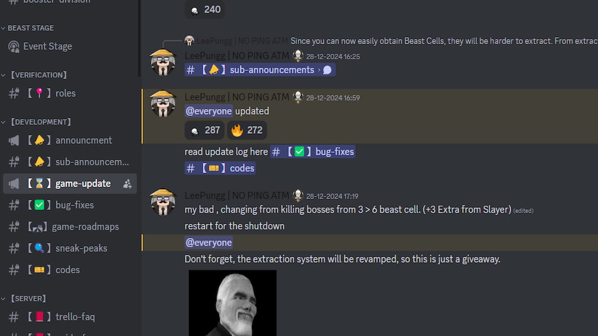 La chaîne Discord de Beast Force