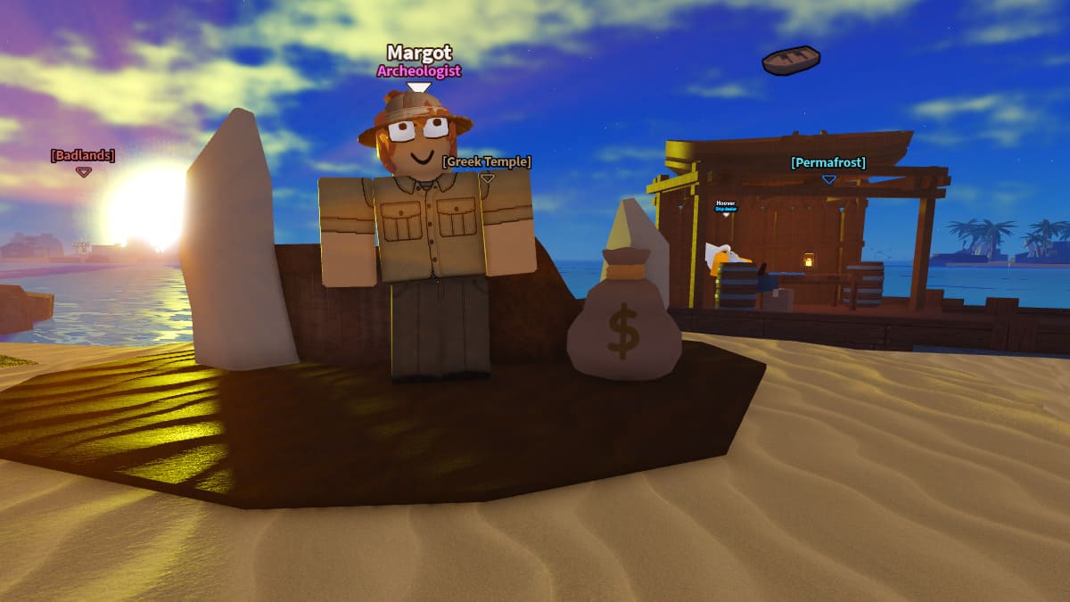 Margot, PNJ archéologue dans Dig It Roblox