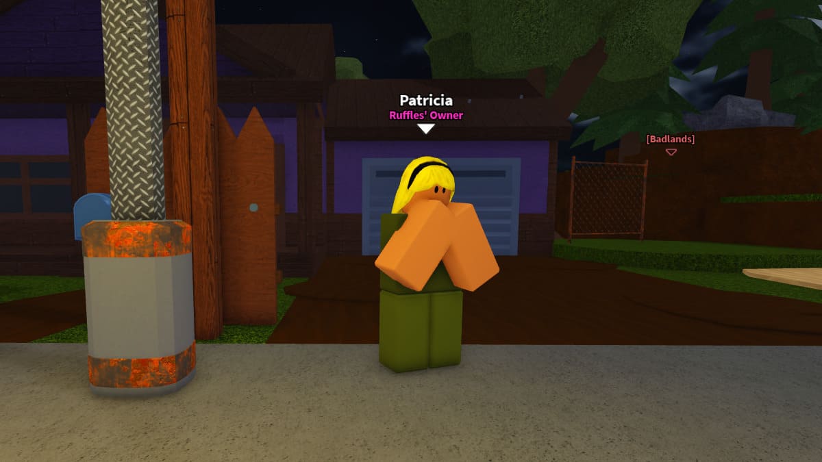 Patricia, PNJ propriétaire de Ruffles dans Dig It Roblox