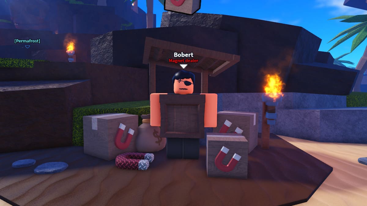 Robert, PNJ revendeur d'aimants dans Dig It Roblox