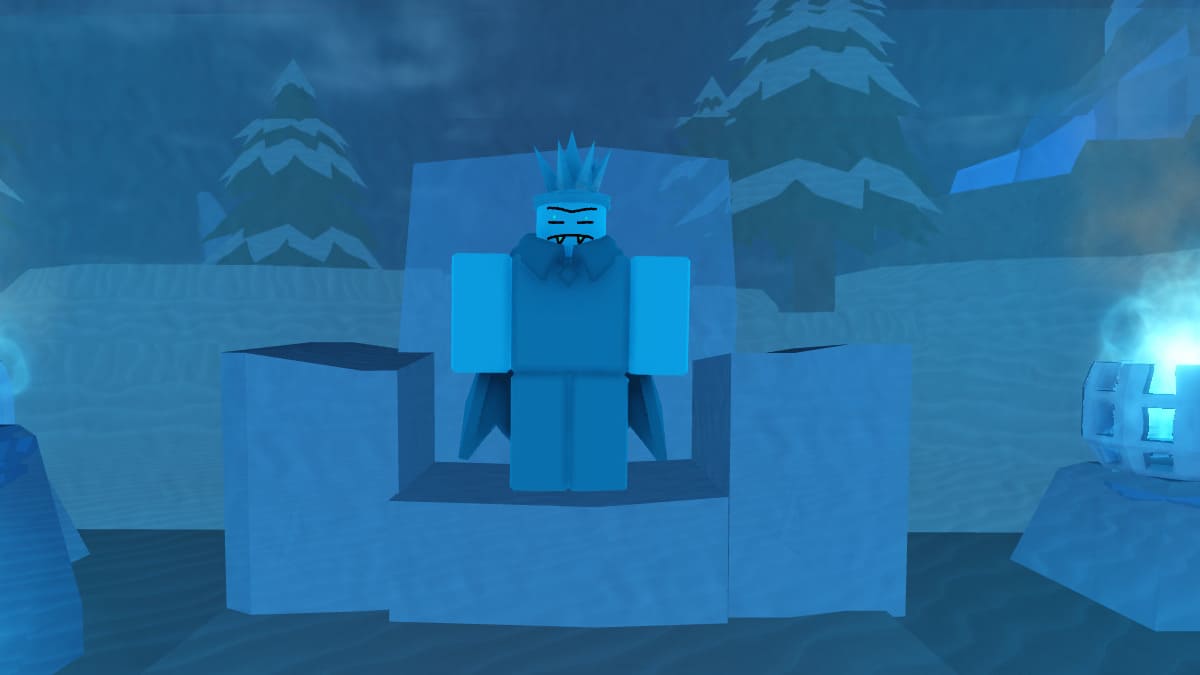 Le PNJ Seigneur des Glaces dans Dig It Roblox