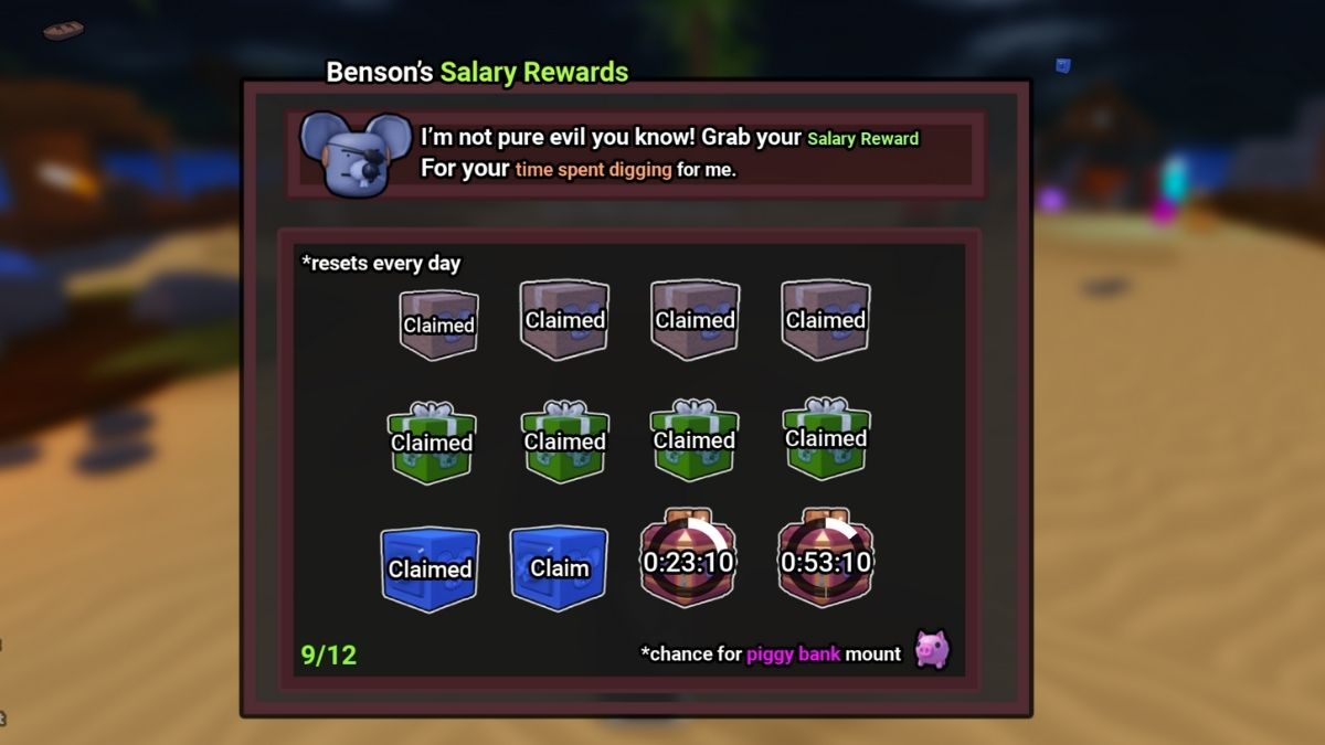 Récompense salariale de Benson dans Dig It