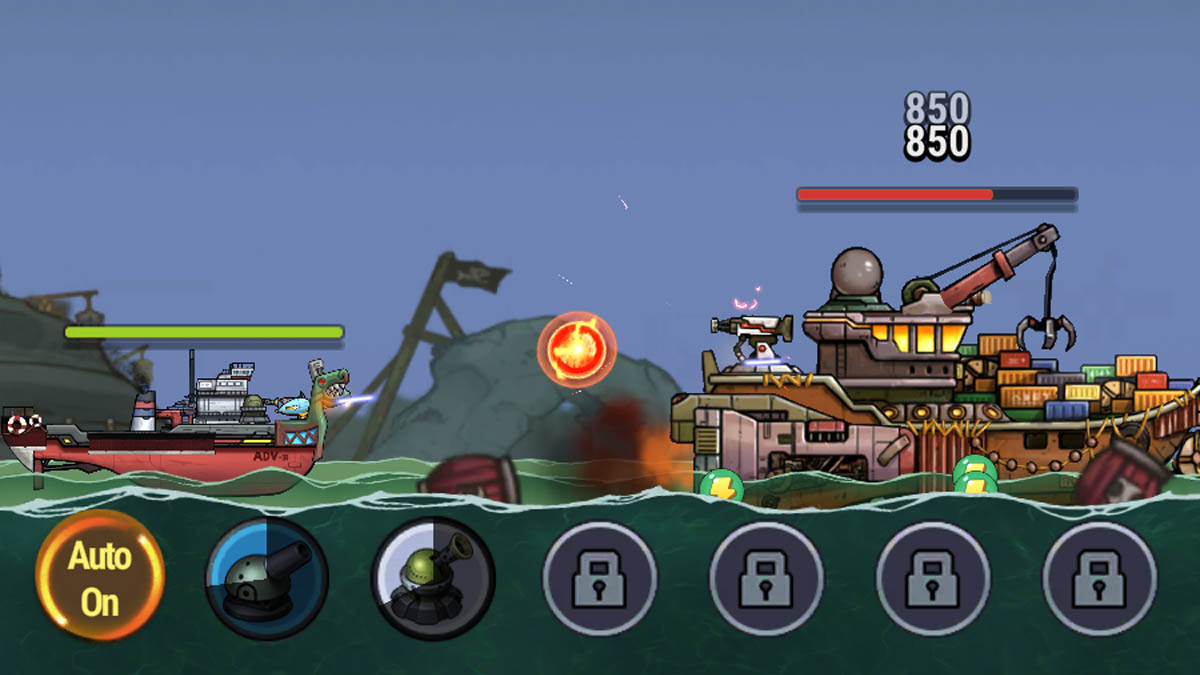 Combattez un bateau pirate dans High Seas Hero