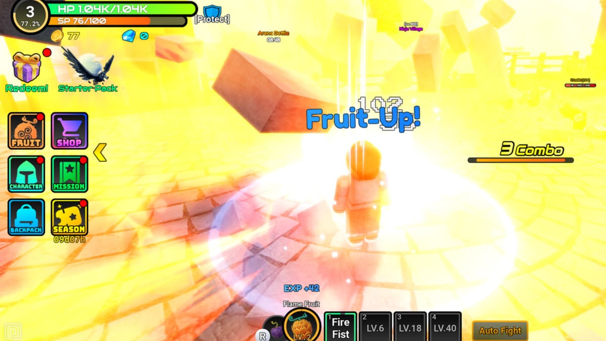 Explosion d'attaque de fruits Fruit Reborn Roblox